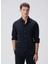 Lacivert Erkek Alttan Britli Slim Fit Gömlek 1094104 1