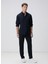 Lacivert Erkek Alttan Britli Slim Fit Gömlek 1094104 3
