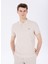 Bej Erkek Basic %100 Pamuk Kıvrılmaz Yaka Serin Tutma Özellikli Polo T-Shirt F5SM-TST 2779 1