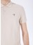 Bej Erkek Basic %100 Pamuk Kıvrılmaz Yaka Serin Tutma Özellikli Polo T-Shirt F5SM-TST 2779 4
