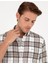 Kahverengi Ekose Slim Fit Uzun Kollu Gömlek 2