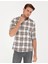 Kahverengi Ekose Slim Fit Uzun Kollu Gömlek 3