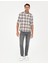 Kahverengi Ekose Slim Fit Uzun Kollu Gömlek 4