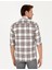 Kahverengi Ekose Slim Fit Uzun Kollu Gömlek 5