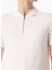 Kırık Beyaz Erkek Basic %100 Pamuk Merserize Kumaş Polo T-Shirt F5SM-TST 2734 4