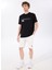 D4SM-TST3312 Siyah Bisiklet Yaka Basic Baskılı Erkek T-Shirt 2