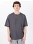 Antrasit Erkek Loose Fit Baskılı T-Shirt M5SM-TST1436 3