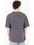 Antrasit Erkek Loose Fit Baskılı T-Shirt M5SM-TST1436 5