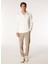 Ekru Erkek Dik Yaka Basic Sweatshirt F4WM-SWT 2113 2