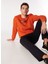 Koyu Turuncu Erkek Bisiklet Relaxed Baskılı Sweatshirt D4WM-SWT3247 1
