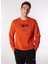 Koyu Turuncu Erkek Bisiklet Relaxed Baskılı Sweatshirt D4WM-SWT3247 3
