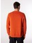 Koyu Turuncu Erkek Bisiklet Relaxed Baskılı Sweatshirt D4WM-SWT3247 5