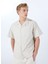 Gmg Fırenze Bej Erkek Apaş Oversize Gömlek GU25MSS02216 1