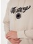 Bej Erkek Kapüşon Basic Baskılı Sweatshirt M4WM-SWT-1529 4