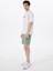 Kırık Beyaz Erkek Bisiklet Yaka Loose Fit Nakışlı T-Shirt Leaf 2