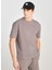 Gri Erkek Relaxed T-Shirt L2510271035 Relaxed Fit Dokulu 1