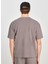 Gri Erkek Relaxed T-Shirt L2510271035 Relaxed Fit Dokulu 5