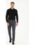 Siyah Slim Fit Armürlü Uzun Kollu Gömlek 4