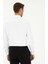 Beyaz Slim Fit Armürlü Uzun Kollu Gömlek 5
