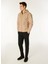 Bej Erkek Kapüşon Relaxed Düz Polar Sweatshırt C4WM-SWT4268 2