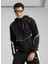 Siyah Erkek Düz Zip Ceket 63061501 Bmw Mms Hooded Sweat Jacke 1