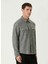 Gri Erkek Gömlek Slim Fit Düz Gömlek 1092014 4
