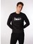 Siyah Erkek Bisiklet Relaxed Baskılı Sweatshirt D4WM-SWT3224 3