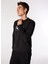 Siyah Erkek Bisiklet Relaxed Baskılı Sweatshirt D4WM-SWT3224 4