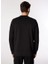 Siyah Erkek Bisiklet Relaxed Baskılı Sweatshirt D4WM-SWT3224 6