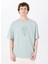 Yeşil Erkek Loose Fit Baskılı T-Shirt M5SM-TST1436 4