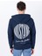 Lacivert Erkek Kapüşon Relaxed Baskılı Sweatshirt M5SM-SWT1085 5