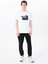 Beyaz Erkek Relaxed Baskılı T-Shirt M5SM-TST1274 2