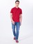 Kırmızı Erkek Relaxed Baskılı Polo T-Shirt M5SM-TST1335 4