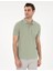 Yeşil Slim Fit Basic Tişört 1