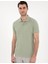 Yeşil Slim Fit Basic Tişört 3