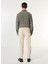 Ekru Erkek Basic Düz Chino Pantolon F4WM-PNT 2736 5