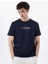 Lacivert Erkek Relaxed Baskılı T-Shirt D5SM-TST3793 3