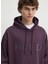Mor Erkek Kapüşon Oversize Düz Sweatshirt 50529090_DITCHLE 3