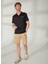 Polo Yaka Düz Siyah Erkek T-Shirt Newpolo 2