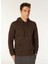 Kahverengi Erkek Kapüşon Relaxed Sweatshirt C4WM-SWT4254 3