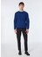 Lacivert Erkek Bisiklet Relaxed Baskılı Sweatshirt M4WM-SWT-1819 2