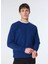 Lacivert Erkek Bisiklet Relaxed Baskılı Sweatshirt M4WM-SWT-1819 3