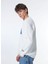 Ekru Erkek Bisiklet Relaxed Baskılı Sweatshirt M4WM-SWT-1535 3
