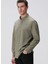 Haki Erkek Alttan Britli Slim Fit Gömlek 1094104 4
