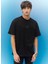 Siyah Erkek Bisiklet Yaka Bol Kesim T-Shirt L222001001 1