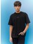 Siyah Erkek Bisiklet Yaka Bol Kesim T-Shirt L222001001 2