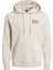 Kapüşon Yaka Krem Erkek Sweatshırt 12242225_JCOWAFFLE Backprınt Sweat 3