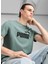 Yeşil Erkek Regular Fit Baskılı T-Shirt 68253330 Ess No. 1 Logo Tee (S) Gre 3