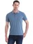 Indigo Regular Fit Düz 100% Pamuklu Polo Yaka Tişört 1