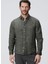 Haki Erkek Alttan Britli Slim Fit Gömlek 1094178 1